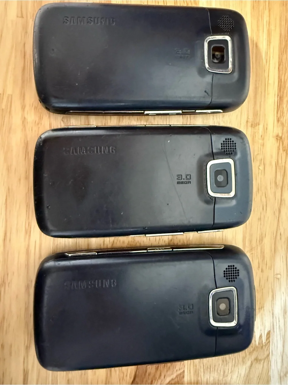 Samsung Black Slide-Out QWERTY Cell Phones (Lot of 3)